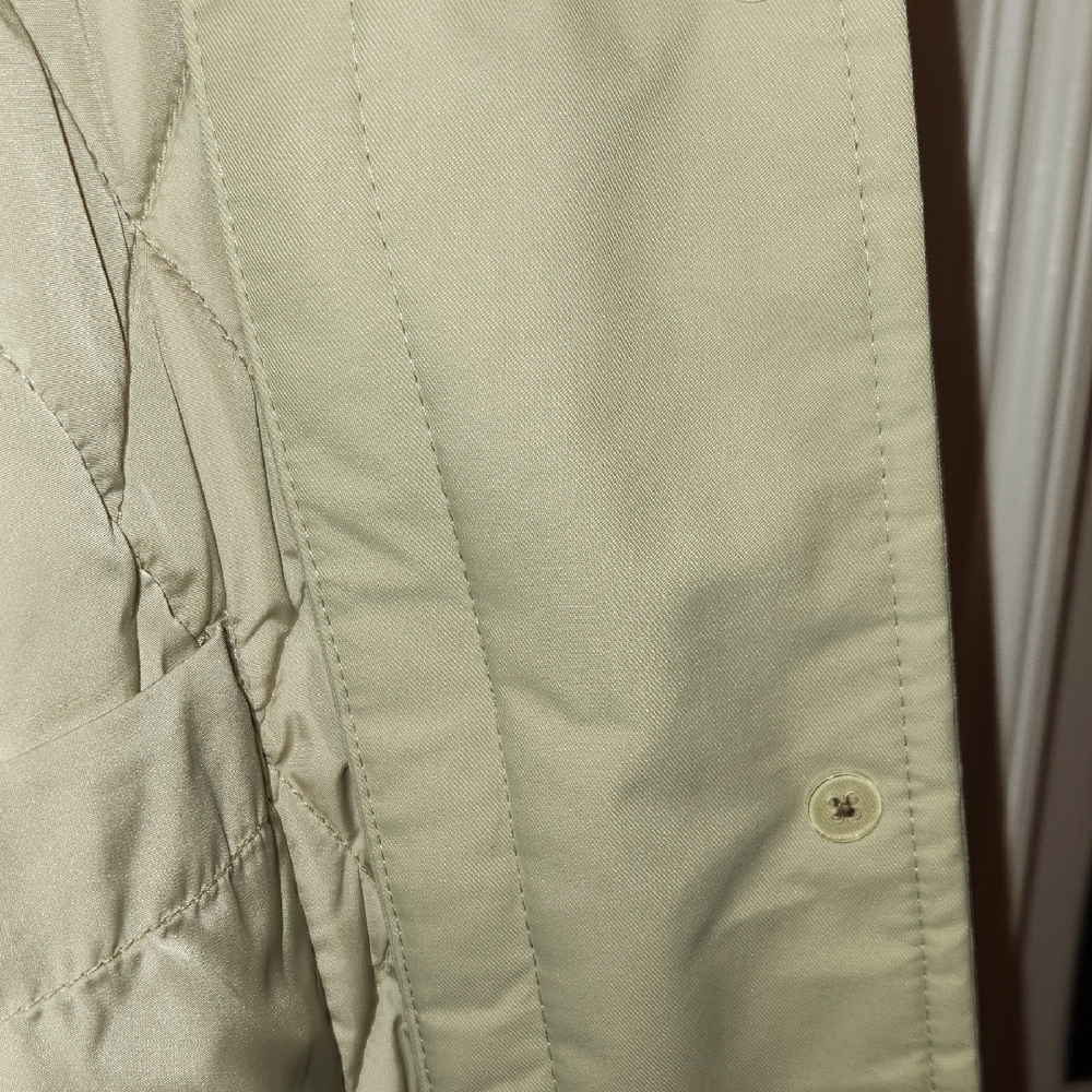 Lands End Tan Trench Coat Lightweight Classic Style - Picture 10 of 12